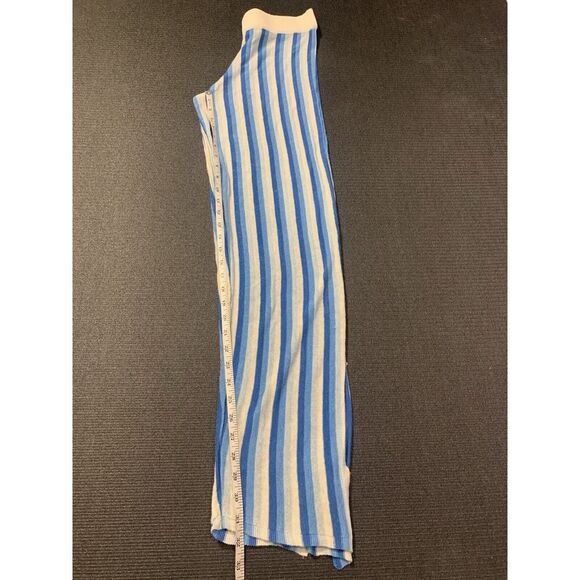 Zara Blue and White Striped Wide Leg Pants - Picture 6 of 6